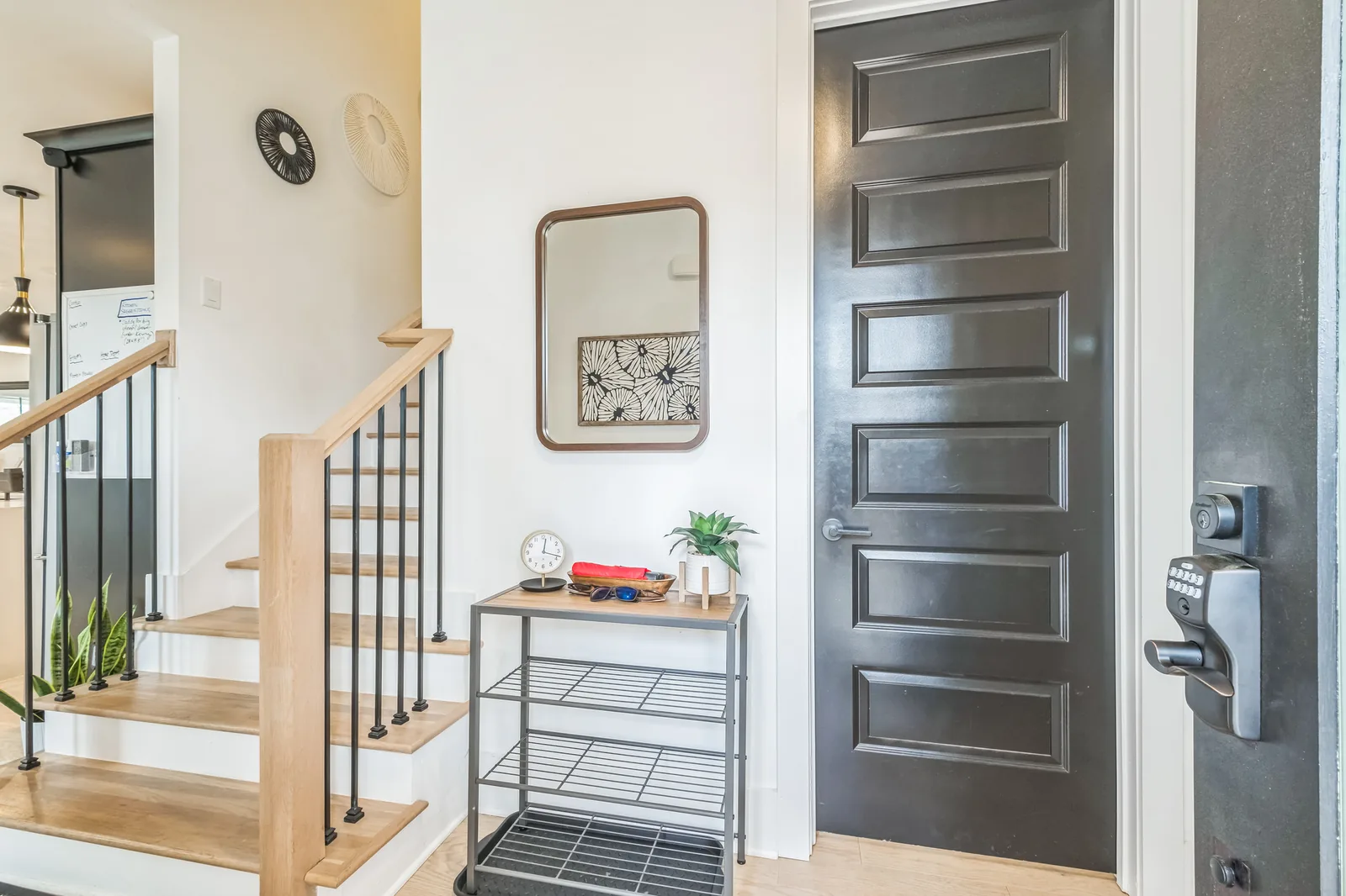 Entryway and staircase at Tharros House Nashville