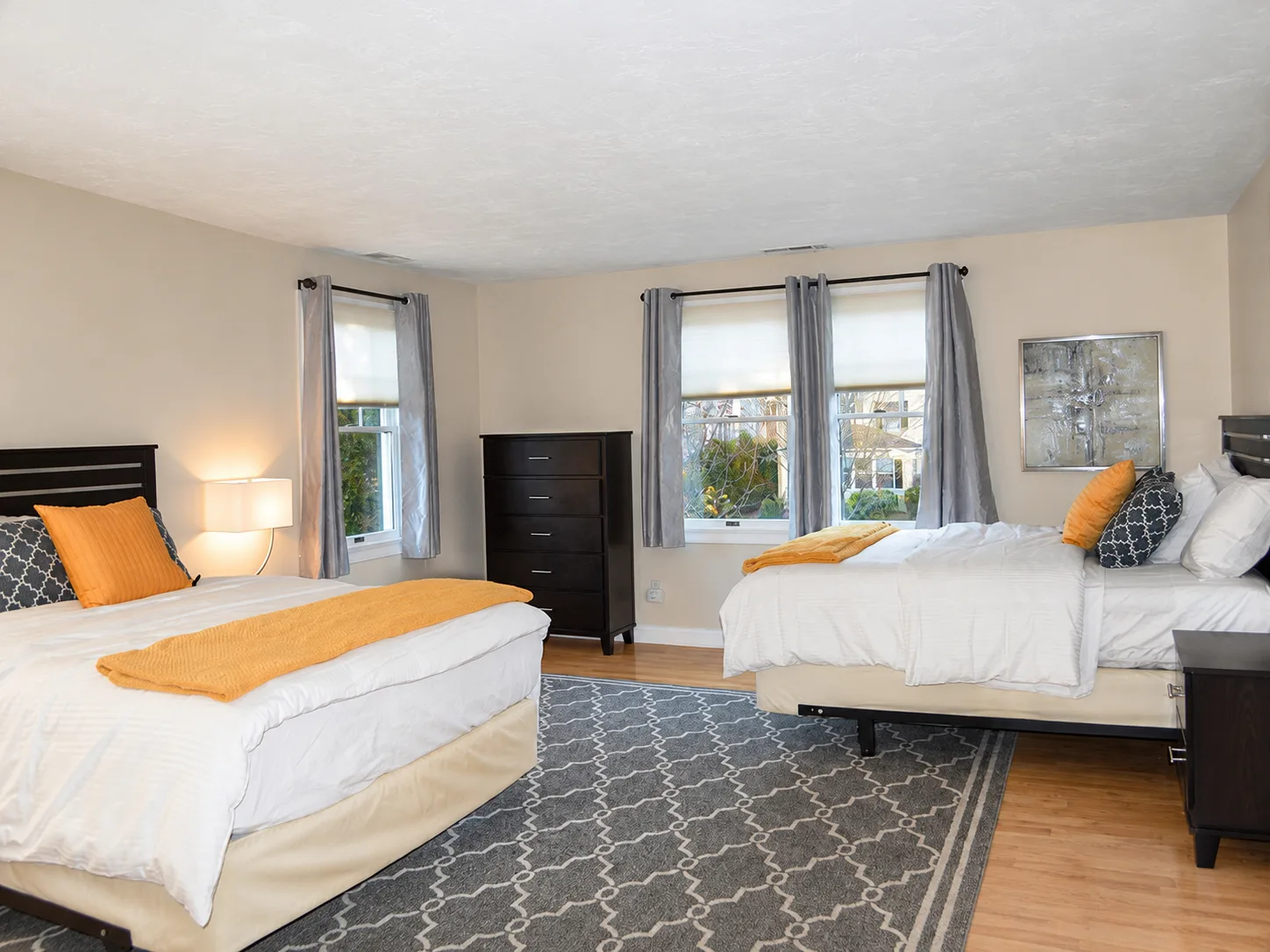 A shared bedroom at Tharros House