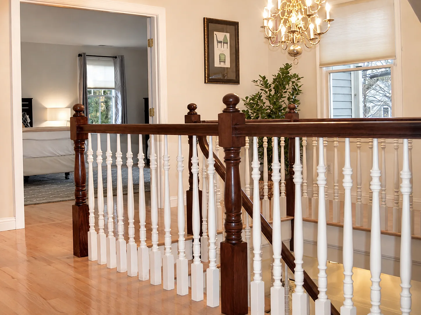Upstairs landing at Tharros House