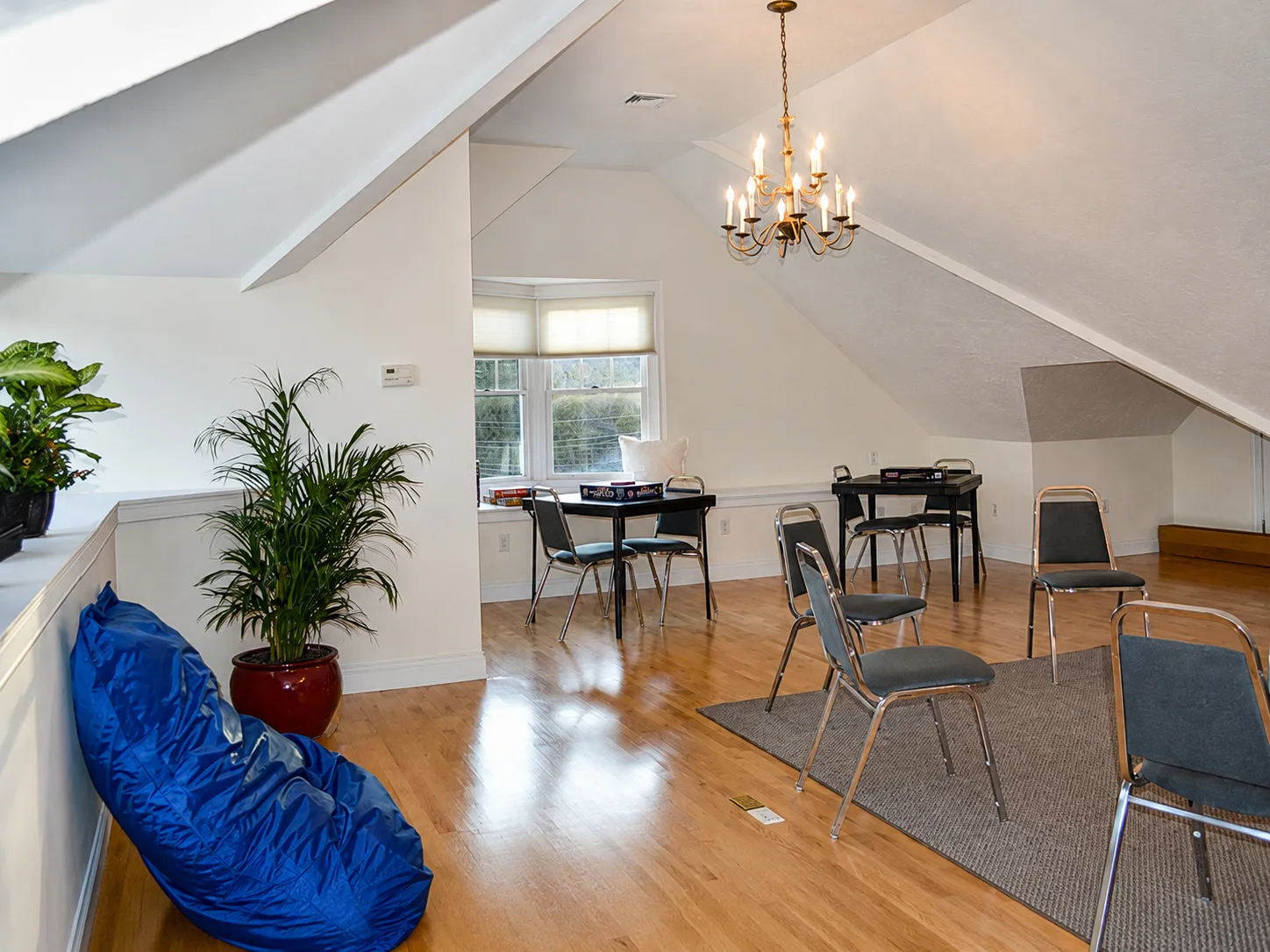 Attic activity room at Tharros House